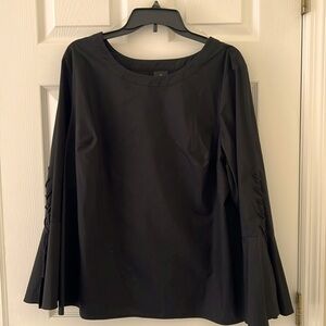 Black blouse with princess sleeves plus size 1X
